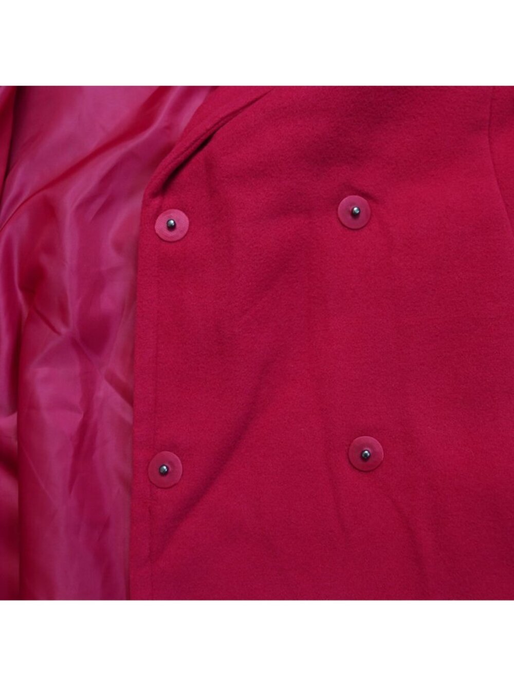 NWT Lane Bryant Trench Coat Womens 14/16 Red Removable Faux Fur Collar Belt - Picture 12 of 15